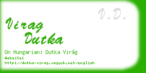 virag dutka business card